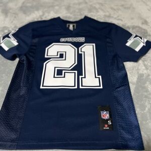 Blue NFL Cowboys Jersey with Number 21